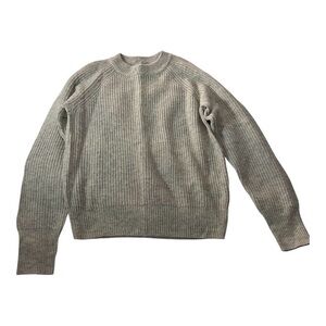 LOGG ribbed wool blend gray sweater